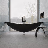 ALFI | HammockTub1-BM Black Matte 79" Acrylic Suspended Wall Mounted Hammock Bathtub