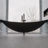 ALFI | HammockTub1-BM Black Matte 79" Acrylic Suspended Wall Mounted Hammock Bathtub