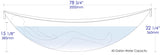 ALFI |  HammockTub1-WM White Matte 79" Acrylic Suspended Wall Mounted Hammock Bathtub