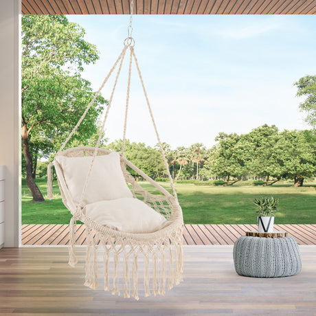 Costway | Hanging Hammock Chair with Soft Seat Cushions and Sturdy Rope Chain