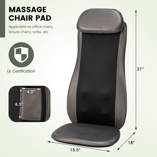 Costway | Massage Chair Pad with Heat and Vibration