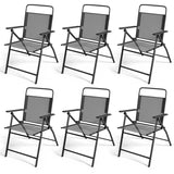Costway | 6 Pieces Outdoor Patio Chairs with Rustproof Metal Frame