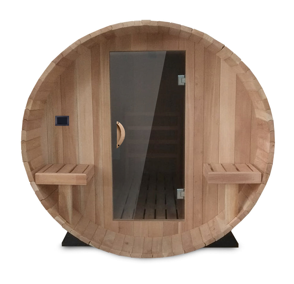 Scandia Electric Barrel Sauna with Canopy