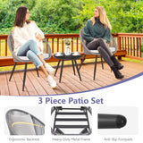 Costway | 3 Piece Patio Furniture Set with Seat and Back Cushions