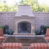 American Fyre Designs | 65" Phoenix Vented Gas Fireplace with 16” Roundover Hearth