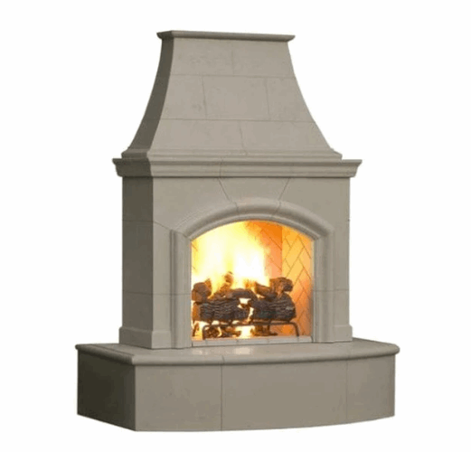 American Fyre Designs | 65" Phoenix Vented Gas Fireplace with 16” Roundover Hearth