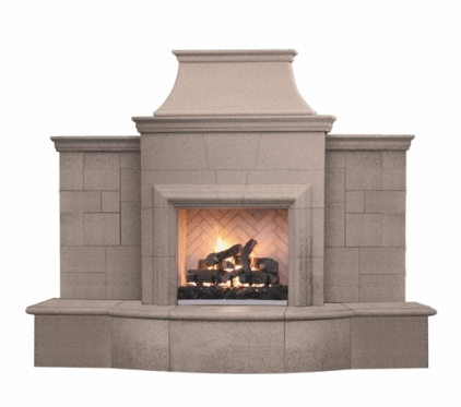 American Fyre Designs | 127" Grand Petite Cordova Vented Gas Fireplace with Extended Bullnose Hearth