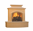 American Fyre Designs | 65" Mariposa Vented Gas Fireplace with 16” Rectangle Bullnose Hearth