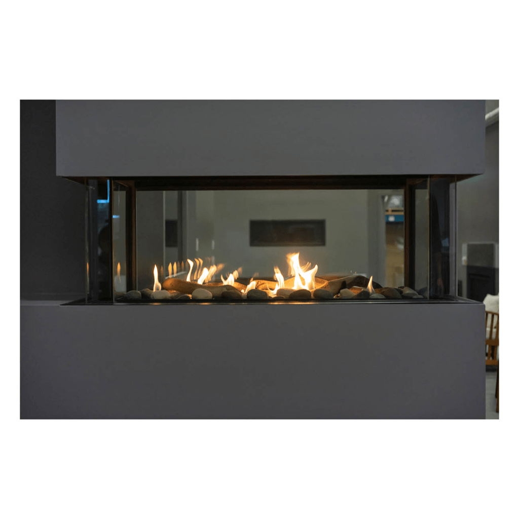 Sierra Flame by Amantii | 48" Lyon 4 Sided See Through Natural Gas Fireplace