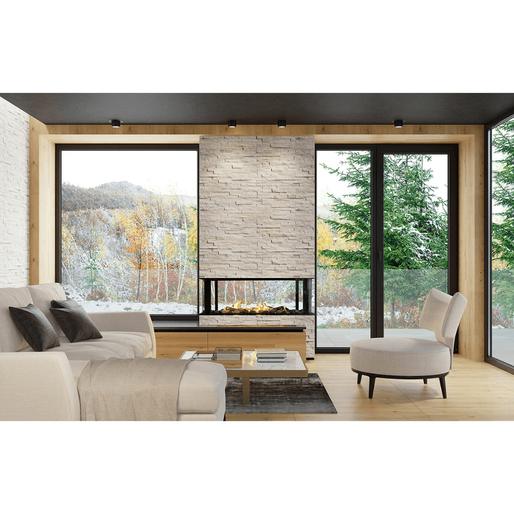 Sierra Flame by Amantii | 48" Lyon 4 Sided See Through Natural Gas Fireplace