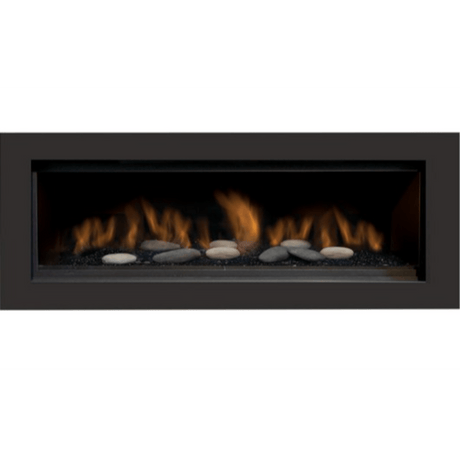 Sierra Flame by Amantii | Surround with Safety Barrier for Austin Direct Vent Linear Gas Fireplace