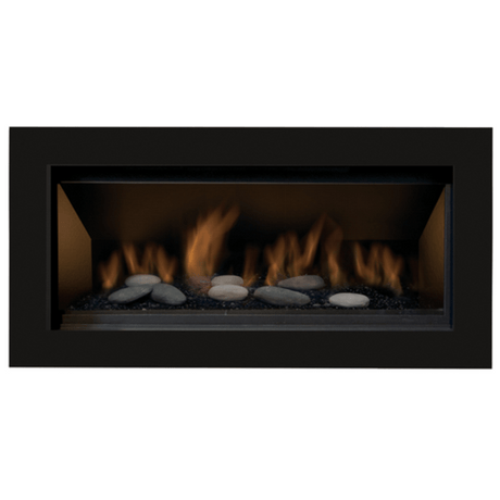 Sierra Flame by Amantii | Surround with Safety Barrier for Bennett Direct Vent Linear Gas Fireplace