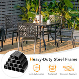 Costway | 37 Inch Square Patio Dining Table with Umbrella Pole Hole