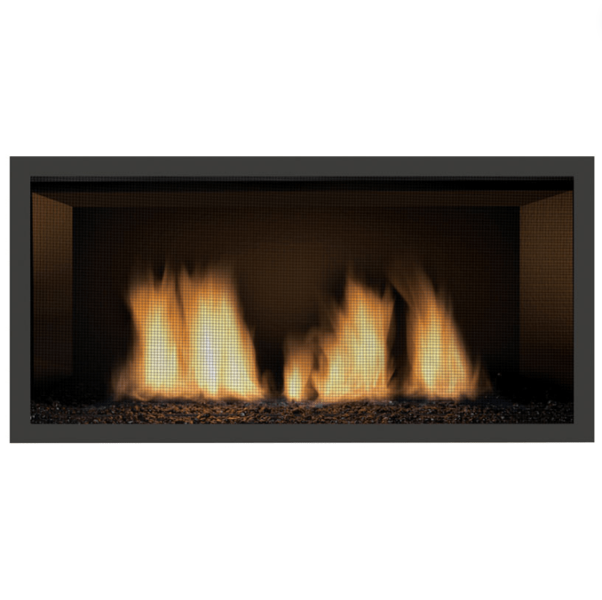 Sierra Flame | Clean Face Black Surround with Safety Barrier for Newcomb 36-Inch Gas Fireplace NEWCOMB-CLEAN-BLK