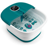 Costway | Folding Foot Spa Basin with Heat Bubble Roller Massage Temp and Time Set