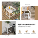 Costway | 18 Inch Weather Resistant Side Table for Garden Yard Patio