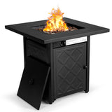 Costway | 28 Inch Propane 50,000 BTU Patio Square Gas Fireplace with Lava Rock
