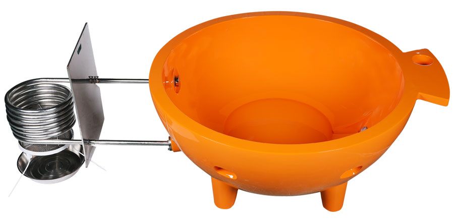 ALFI | Orange FireHotTub The Round Fire Burning Portable Outdoor Hot Bath Tub