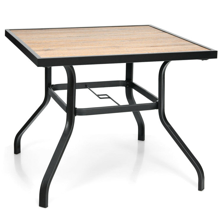 Costway | Patio Metal Square Dining Table for Garden and Poolside