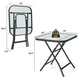 Costway | 18 Inch Square Patio Bistro Table with Rustproof Frame