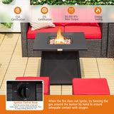 Costway | 30 Inch Square Propane Gas Fire Table with Waterproof Cover