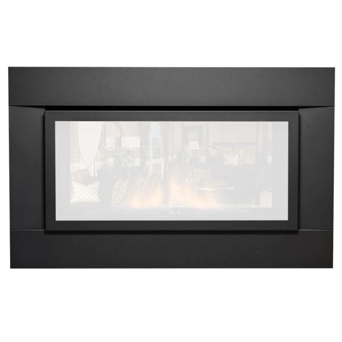 Sierra Flame | 40x28-Inch Black 3-Sided Surround for Abbot 30-Inch Gas Fireplace Insert ABBOT-30-BLK-28