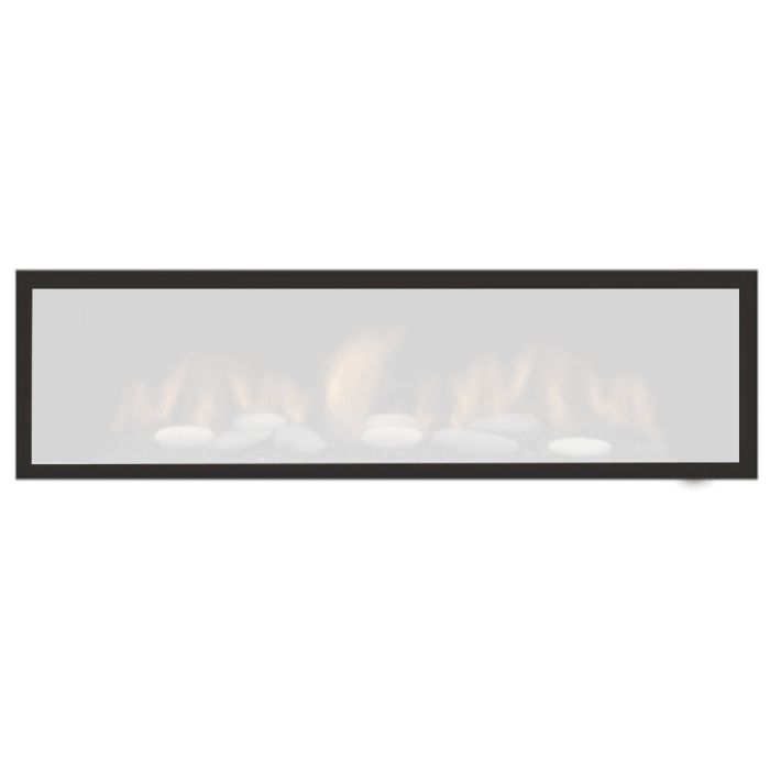 Sierra Flame | Clean Face Black Surround with Safety Barrier for Austin 65-Inch Gas Fireplace AUSTIN-CLEAN-BLK