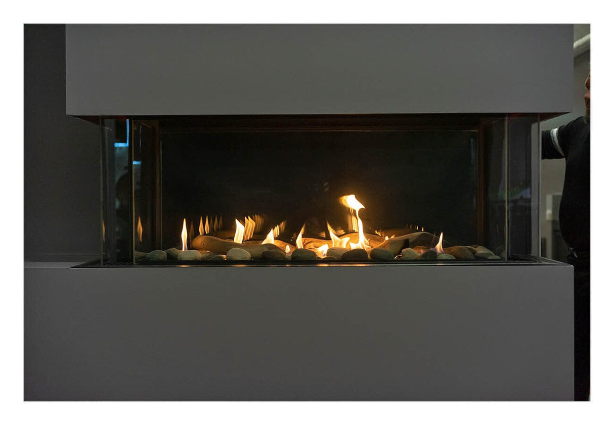 Sierra Flame | Lyon 48" 4 Sided See Through Natural Gas Fireplace LYON-48-NG