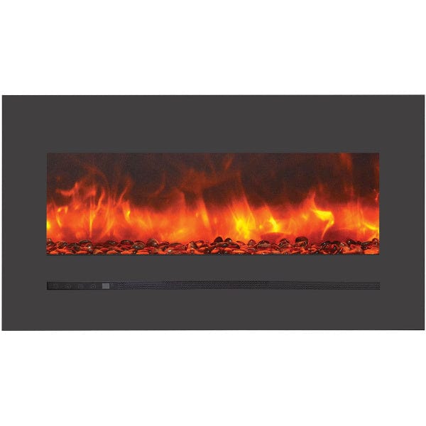Sierra Flame | Steel Front 26" Linear Wall Mount/Flush Mount Electric Fireplace WM-FML-26-3223-STL