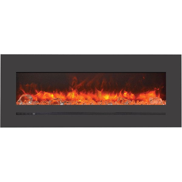 Sierra Flame | Steel Front 34" Linear Wall Mount/Flush Mount Electric Fireplace WM-FML-34-4023-STL
