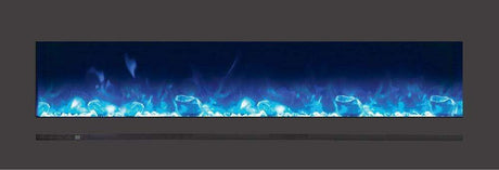 Sierra Flame | Steel Front 60" Linear Wall Mount/Flush Mount Electric Fireplace WM-FML-60-6623-STL