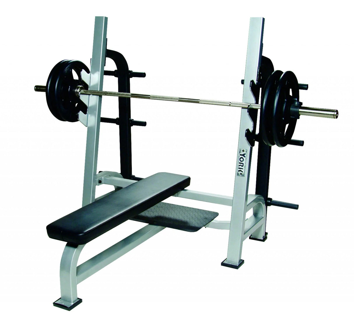 York Barbell | STS Olympic Flat Bench with Gun Racks