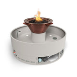 The Outdoor Plus 60" Round Olympian Fire and Water Fountain - 4 Way Spill
