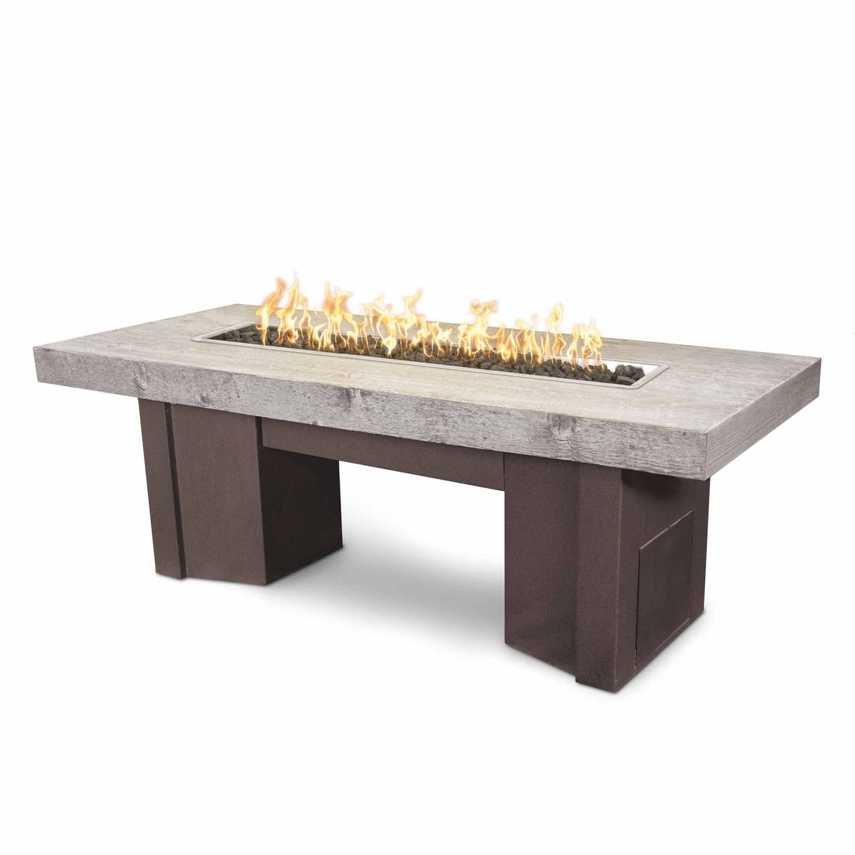 The Outdoor Plus Alameda Fire Table Wood Grain