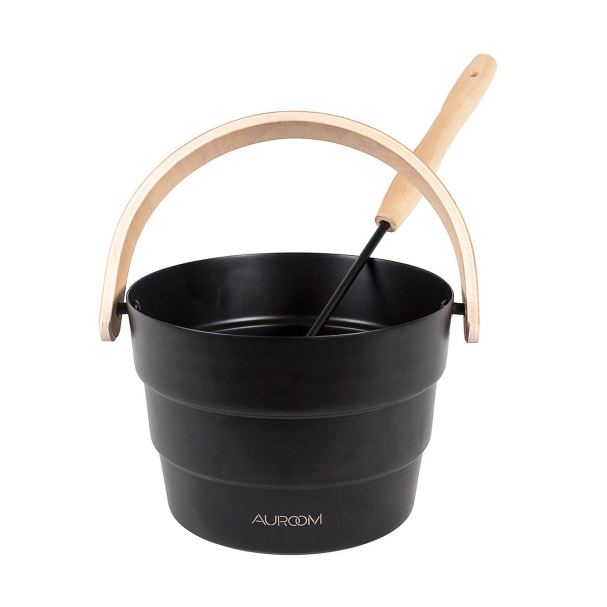 Auroom | Black Aluminum 1.5 Gallon Sauna Bucket With Ladle