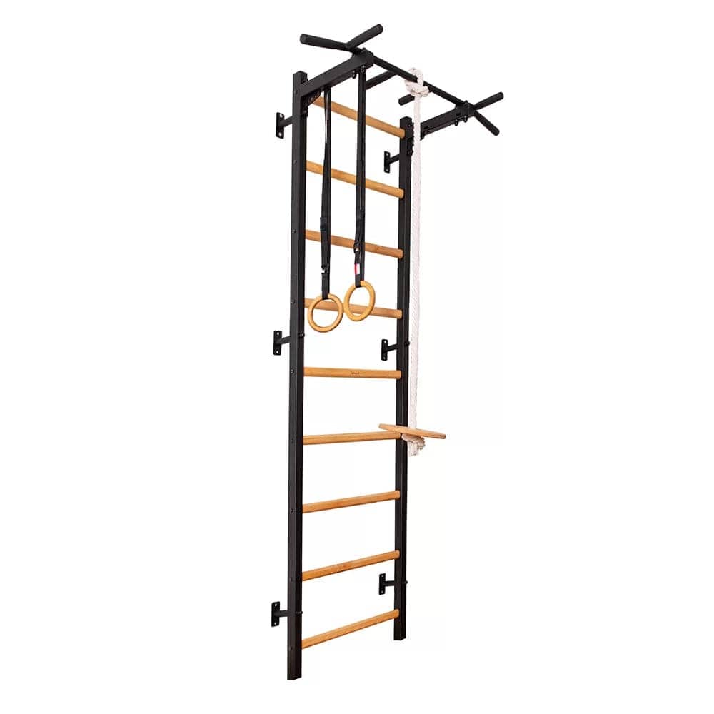 BenchK 721-A076 Basic Wall Bar Home Gym with Gymnastics Accessories