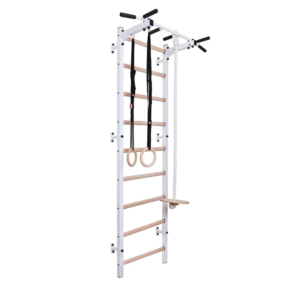 BenchK | 721-A076 Basic Wall Bar Home Gym with Gymnastics Accessories
