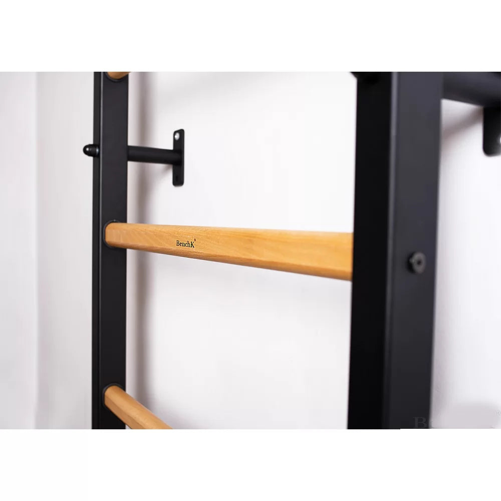 BenchK 211 Basic Wall Bar Home Gym with Wooden Pull Up Bar