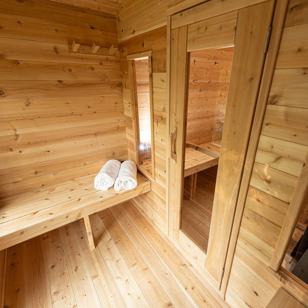 Dundalk Leisurecraft Canadian Timber 6 Person Georgian Cabin Sauna with Changeroom | CTC88CW