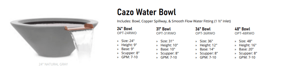 The Outdoor Plus Cazo Concrete Water Bowls