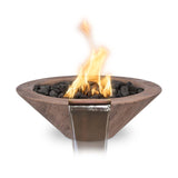 The Outdoor Plus Cazo Woodgrain Concrete Fire & Water Bowl