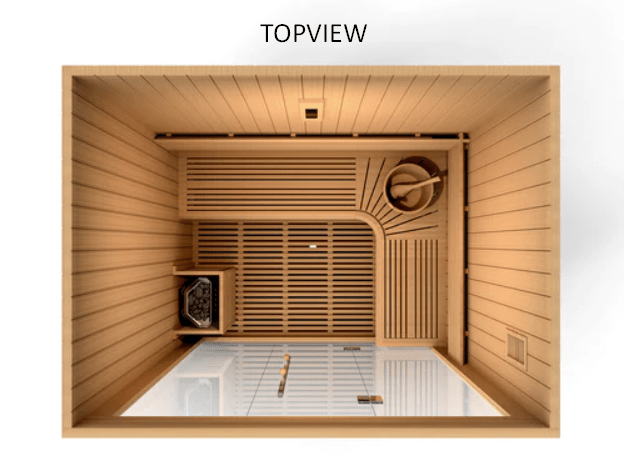 Golden Designs | Copenhagen Edition 3 Person Traditional Steam Sauna - Canadian Red Cedar
