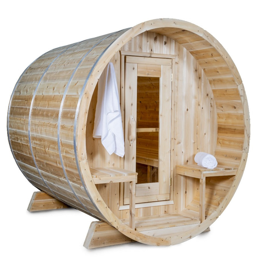 Dundalk Leisurecraft Canadian Timber 4 Person Serenity Barrel Sauna | CTC2245W