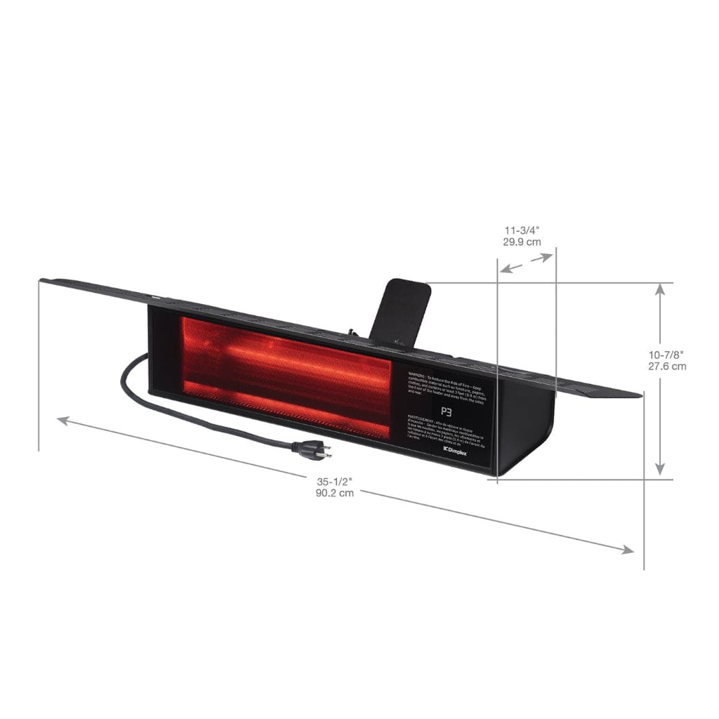 Dimplex | DIRP Series 35" Outdoor/Indoor Wall-Mount Plug-In Electric Infrared Heater