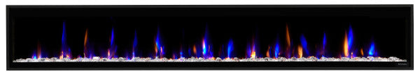Dimplex | Ignite Evolve 100" Built-in Linear Electric Fireplace With Tumbled Glass and Driftwood Media