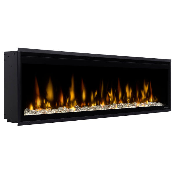 Dimplex | Ignite Evolve 60" Built-in Linear Electric Fireplace With Tumbled Glass and Driftwood Media