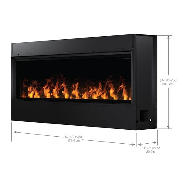 Dimplex | Opti-Myst 66" Linear Electric Fireplace With Acrylic Ice and Driftwood Media