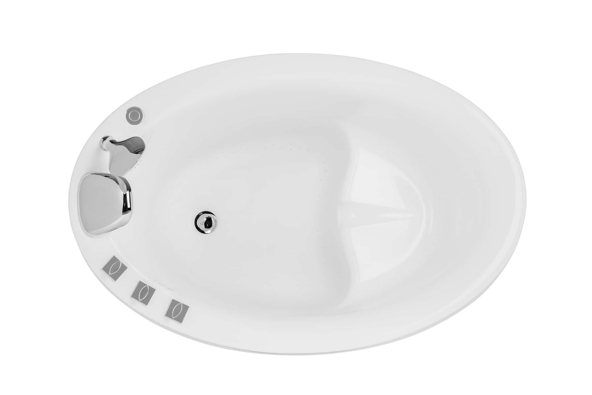 Empava | 48JT011 48 in. Japanese-Style Freestanding Oval Air Massage Tub