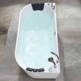 Empava | 59AIS06 59 in. Whirlpool Acrylic Alcove Hydromassage Bathtub