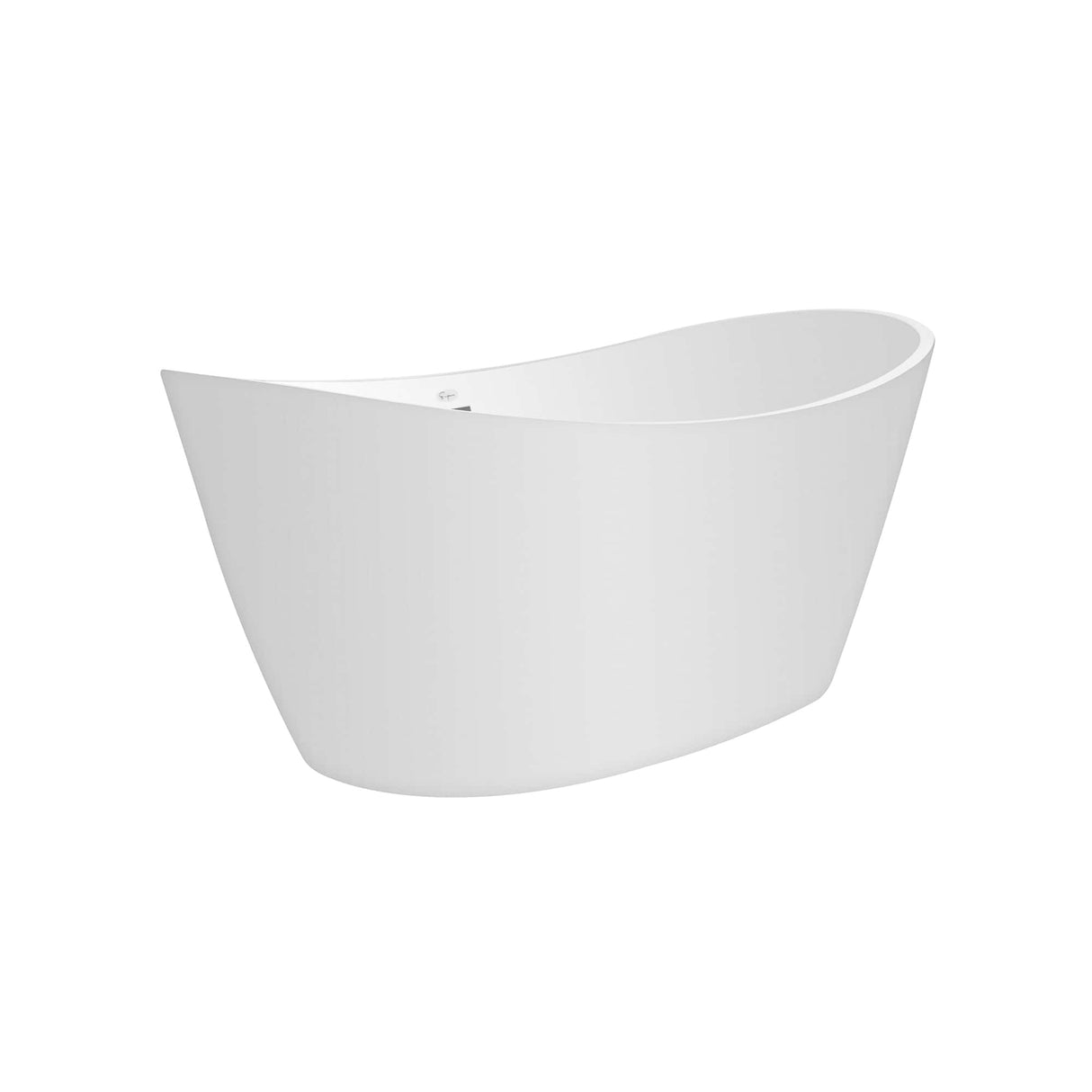 Empava-59FT1518LED freestanding acrylic soaking oval modern white bathtub with LED Lights